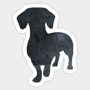 Dachshund Art Silhouette Black Sticker